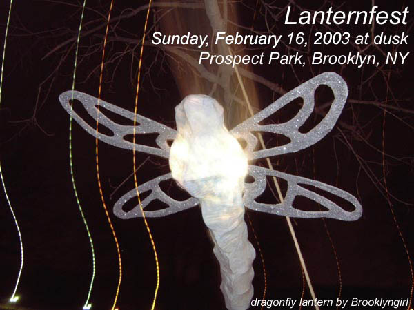 Lanternfest: Sunday, Feb. 16 2003 at dusk, Prospect Park, Brooklyn, NY